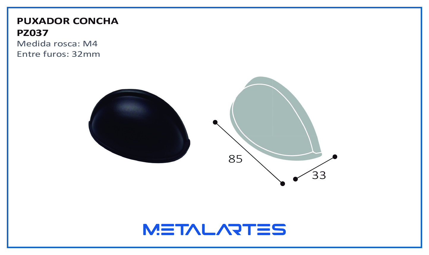 Puxador PZ 037 Concha