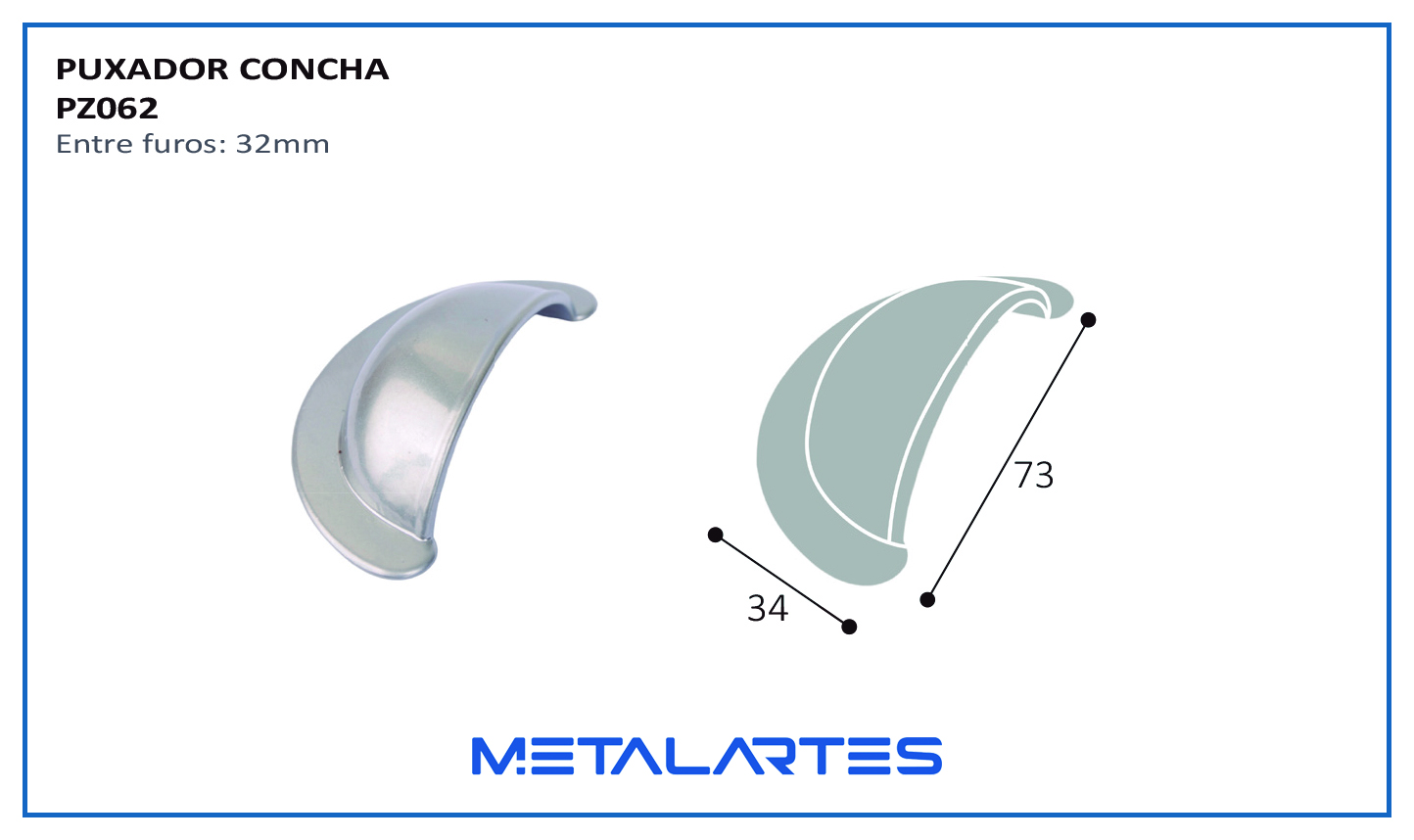 Puxador PZ 062 Concha
