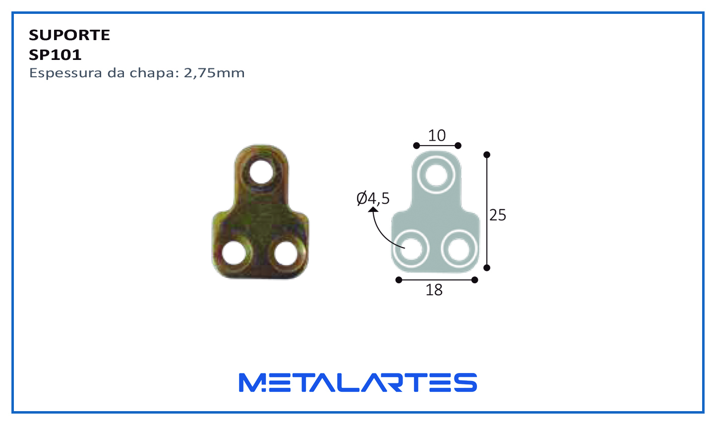 SUPORTE SP101 FIXAÇÃO ENCOSTO CADEIRA
